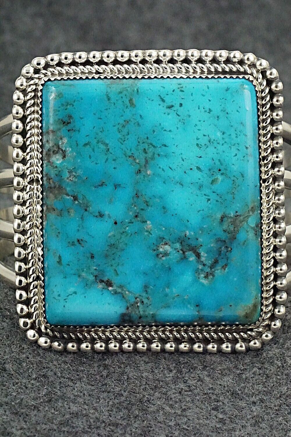 Turquoise & Sterling Silver Bracelet - Leslie Nez