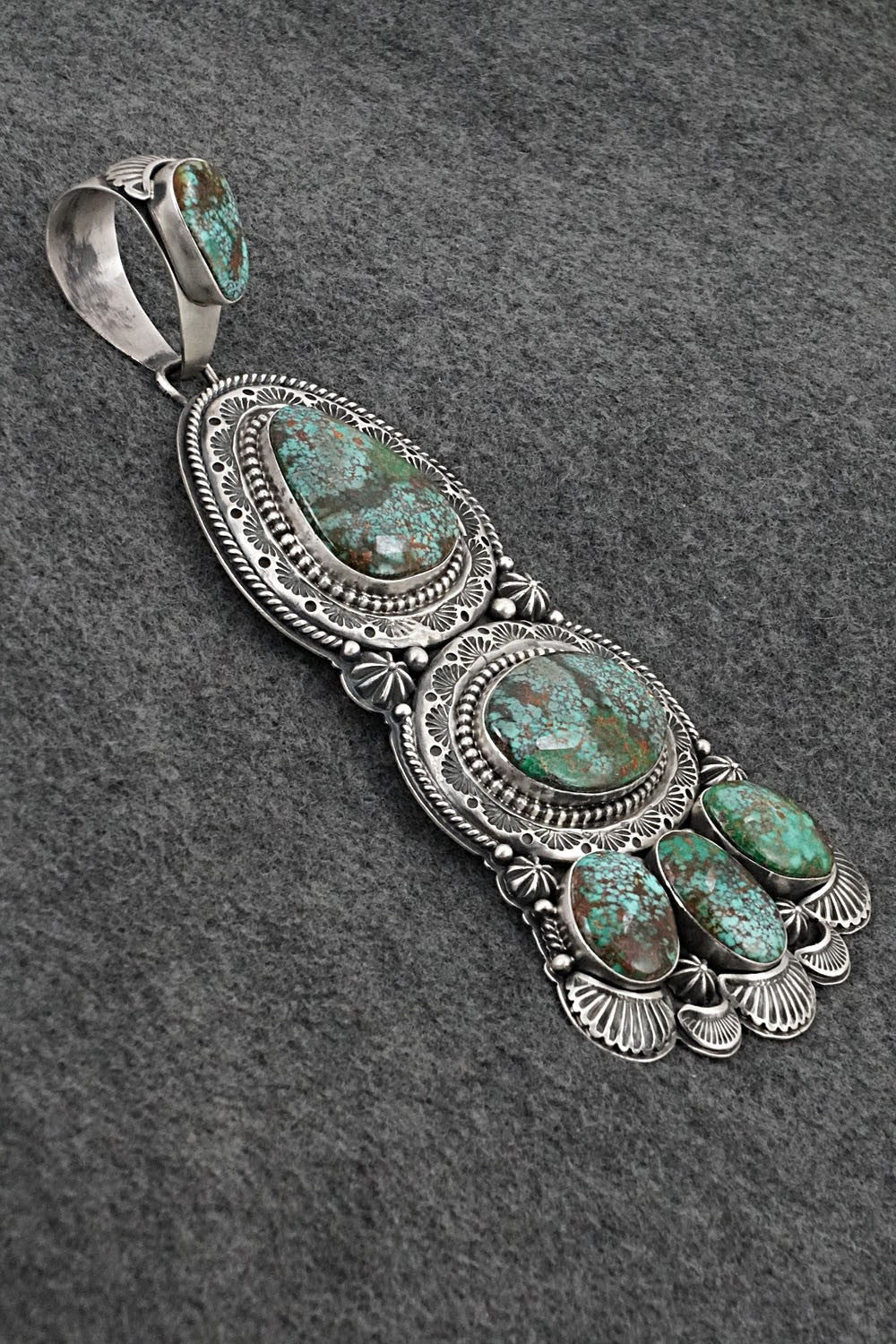 Turquoise & Sterling Silver Pendant - Mark Yazzie
