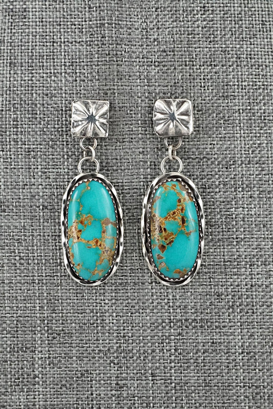 Turquoise & Sterling Silver Earrings - Ernest Hawthorne