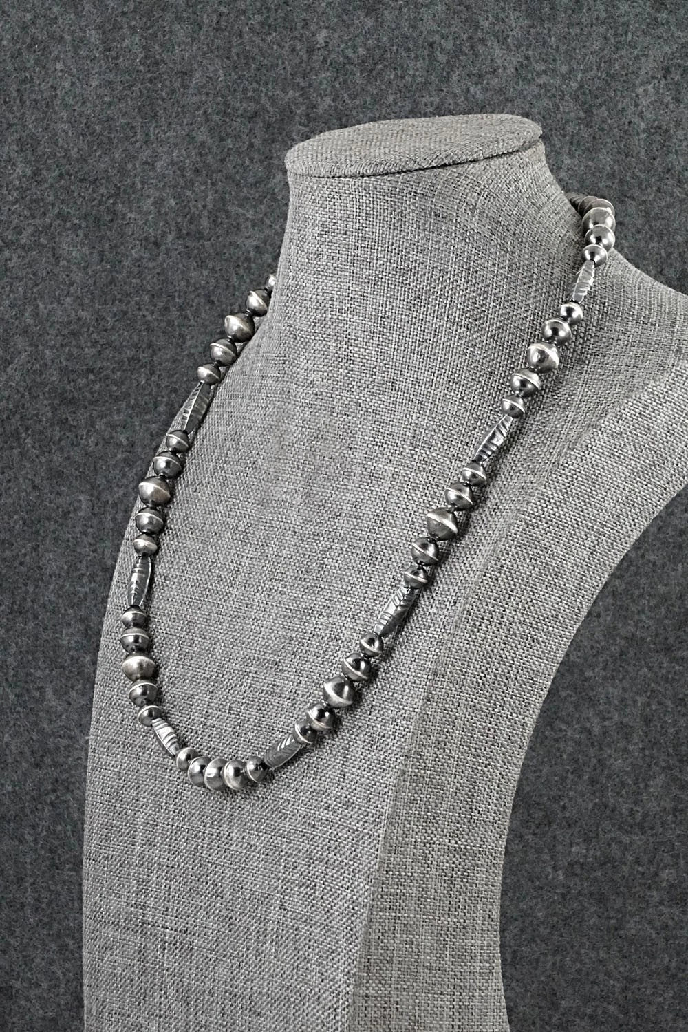 Sterling Silver Navajo Pearl Necklace 19" - Vintage
