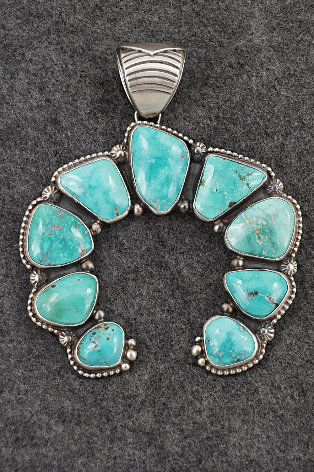 Turquoise & Sterling Silver Pendant - Kathleen Livingston