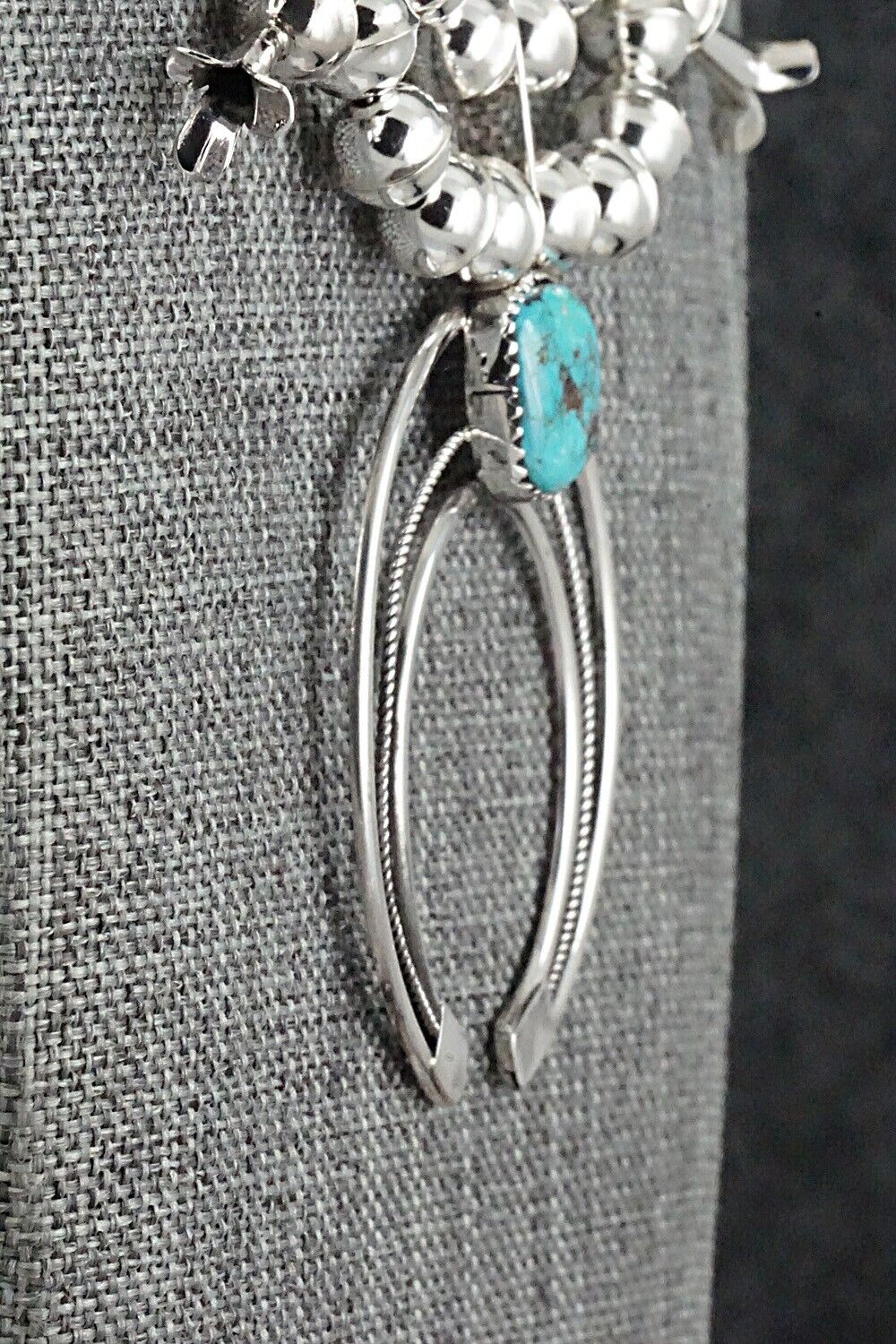 Turquoise & Sterling Silver Squash Blossom Set - Phil Garcia