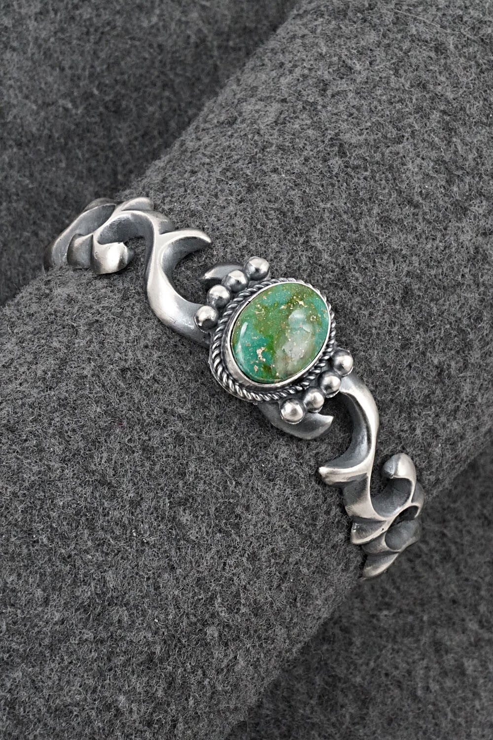 Turquoise & Sterling Silver Bracelet - Harrison Bitsue