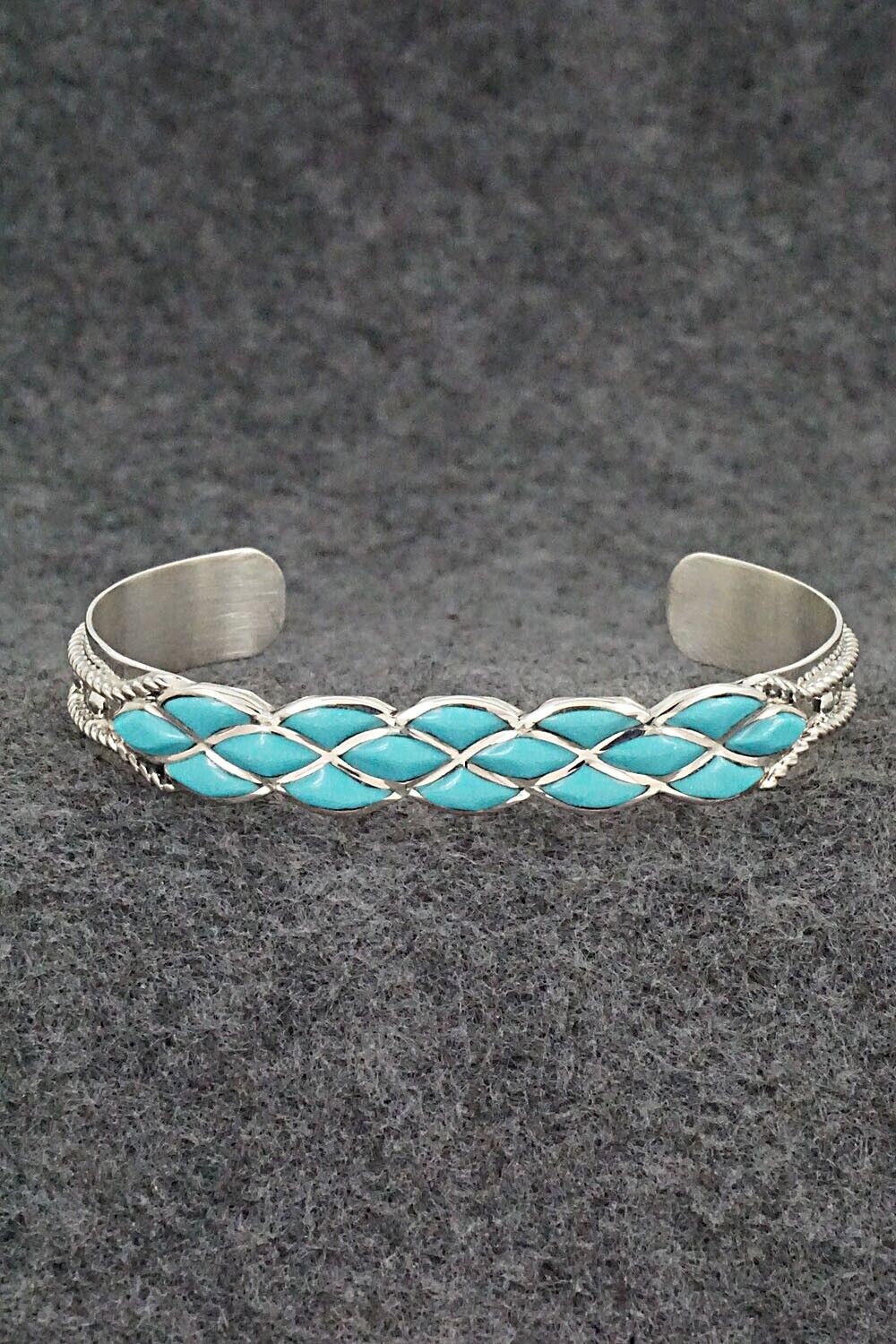 Turquoise & Sterling Silver Bracelet - Derrick & Lorelia Chavez