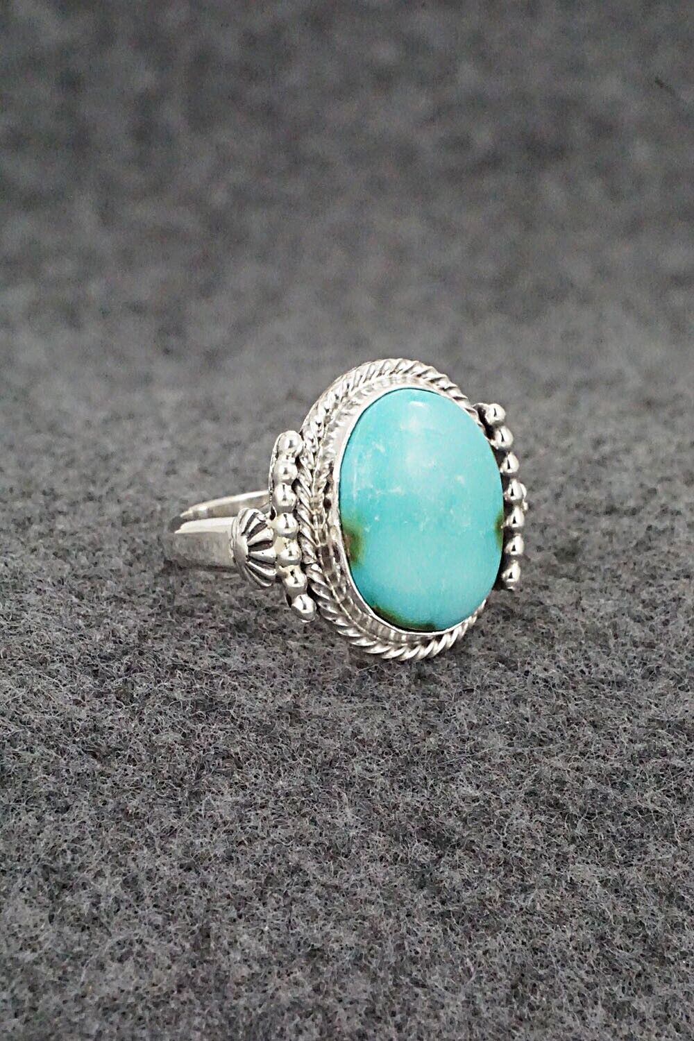 Turquoise & Sterling Silver Ring - Andrew Vandever - Size 7