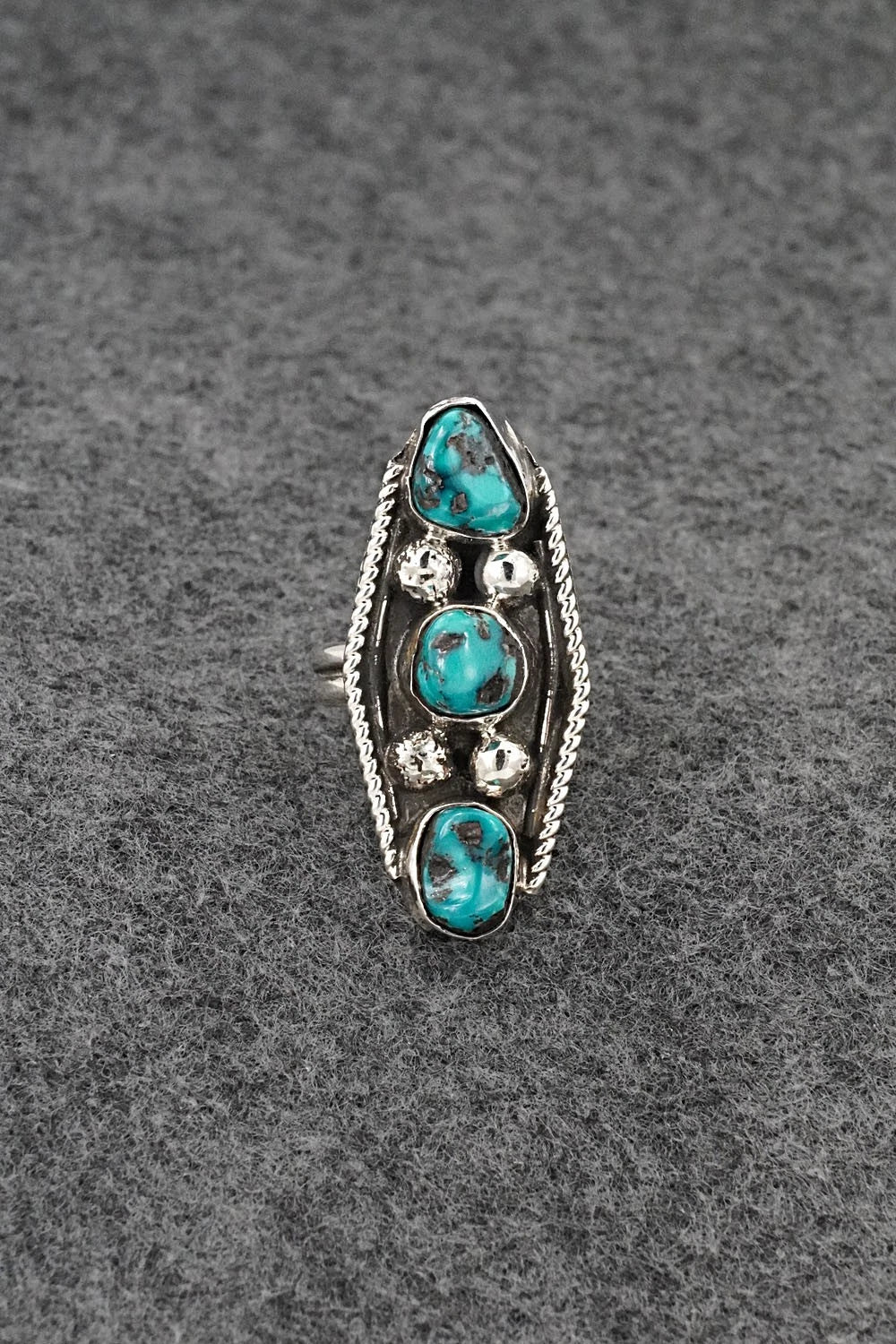 Turquoise & Sterling Silver Ring - Priscilla Reeder - Size 7