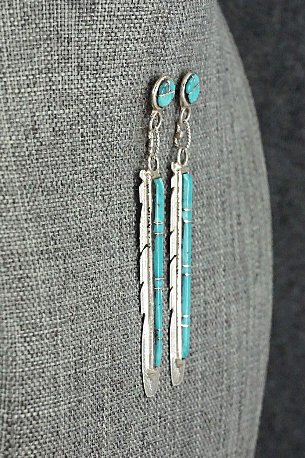 Turquoise & Sterling Silver Earrings - Terrance Panteah