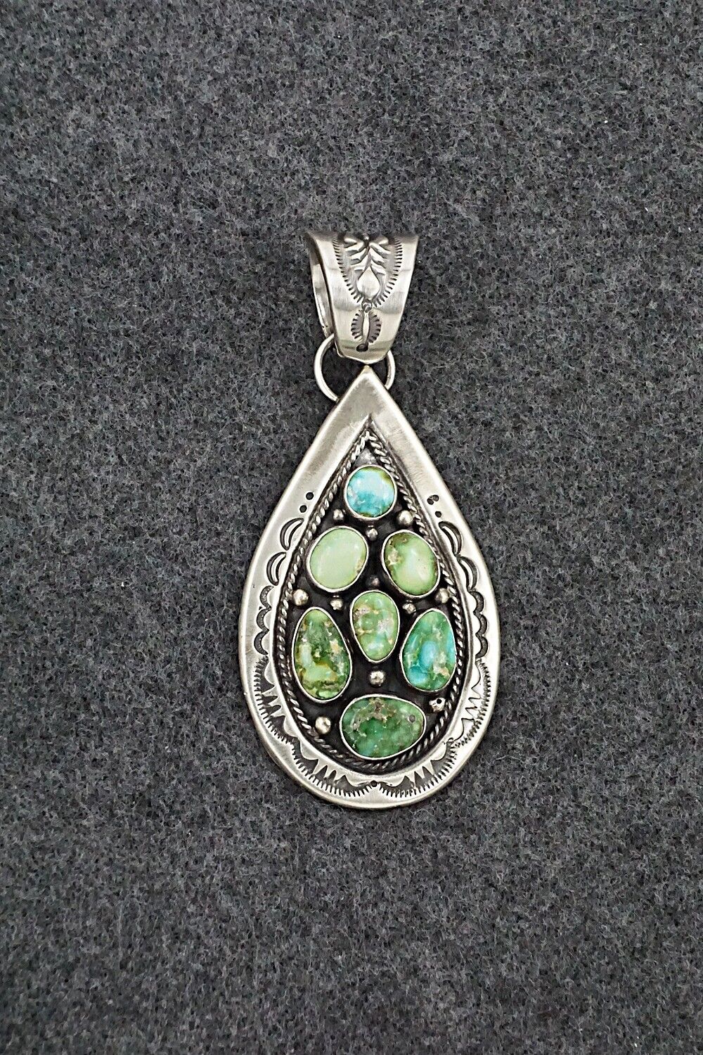 Turquoise & Sterling Silver Pendant - Samuel Yellowhair