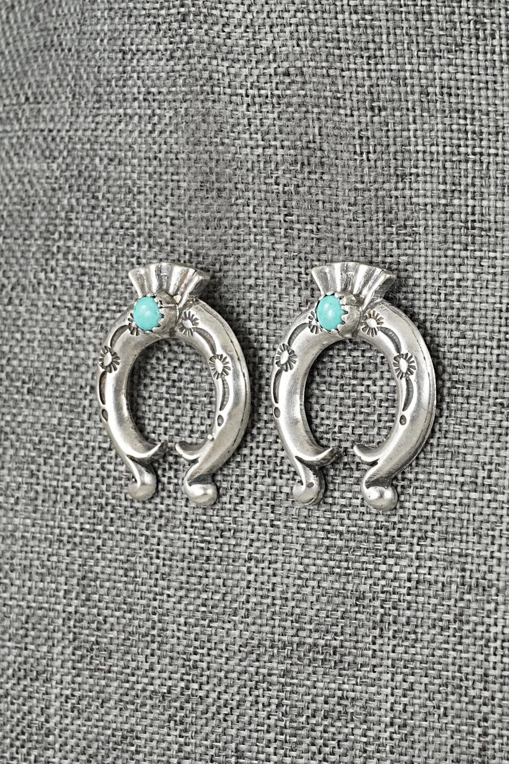 Turquoise & Sterling Silver Earrings - Adrienne Gordon