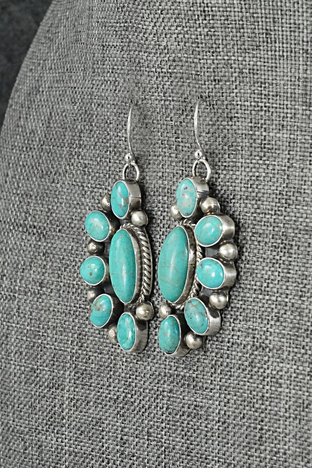 Turquoise & Sterling Silver Earrings - Kathleen Livingston