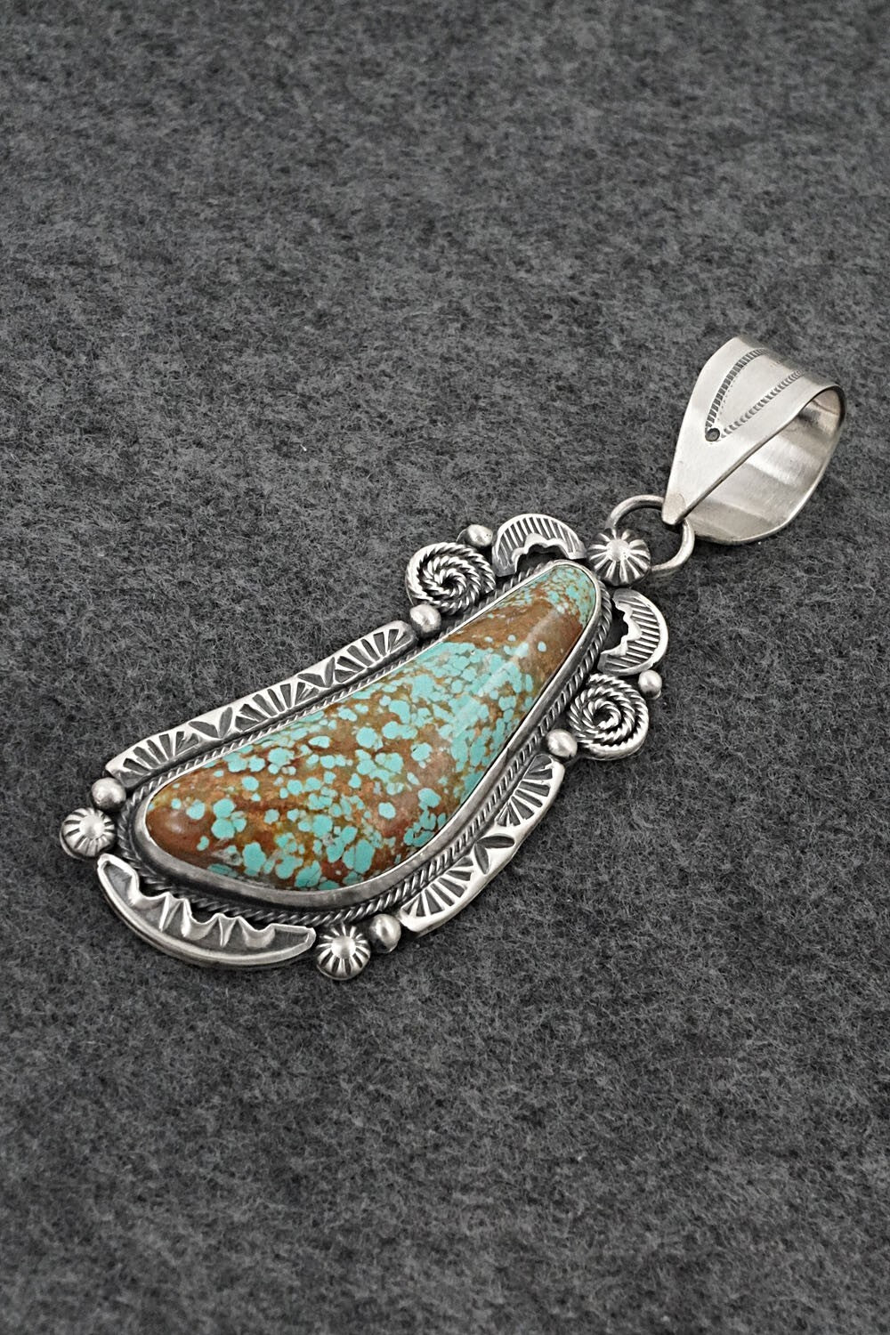 Turquoise & Sterling Silver Pendant - Jackson Hoskie