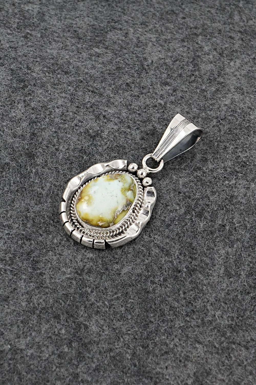 Variscite & Sterling Silver Pendant - Samuel Yellowhair