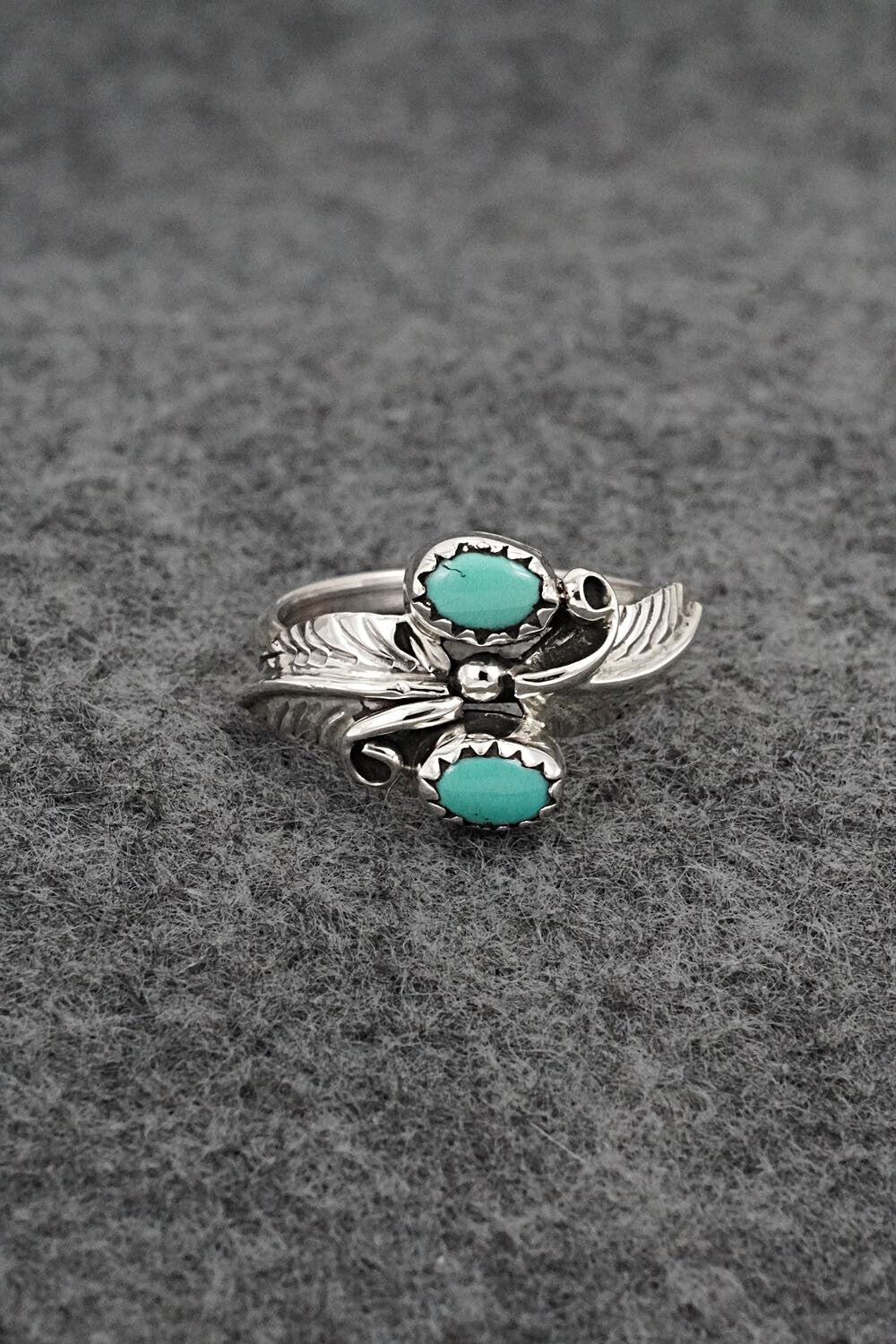 Turquoise & Sterling Silver Ring - Harry B. Yazzie - Size 7