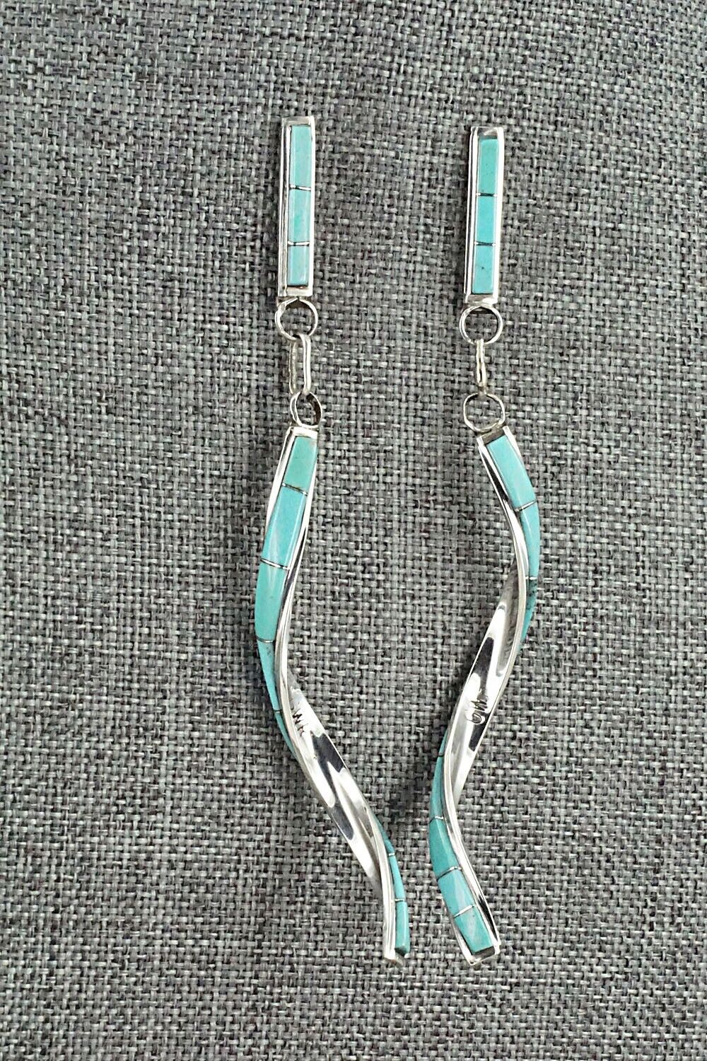 Turquoise & Sterling Silver Earrings - Gloria Waseta