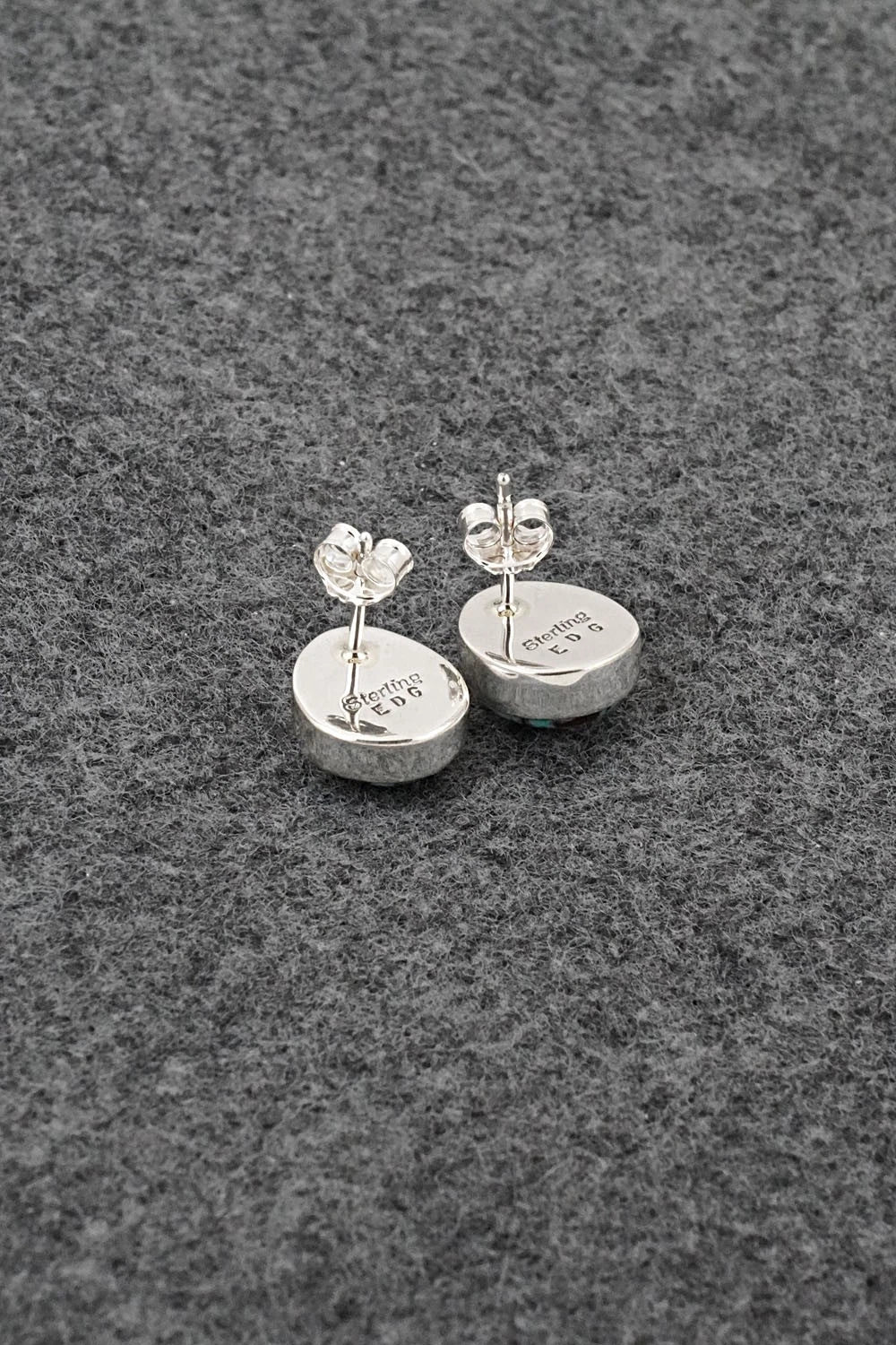Turquoise & Sterling Silver Earrings - Eugene Gruber