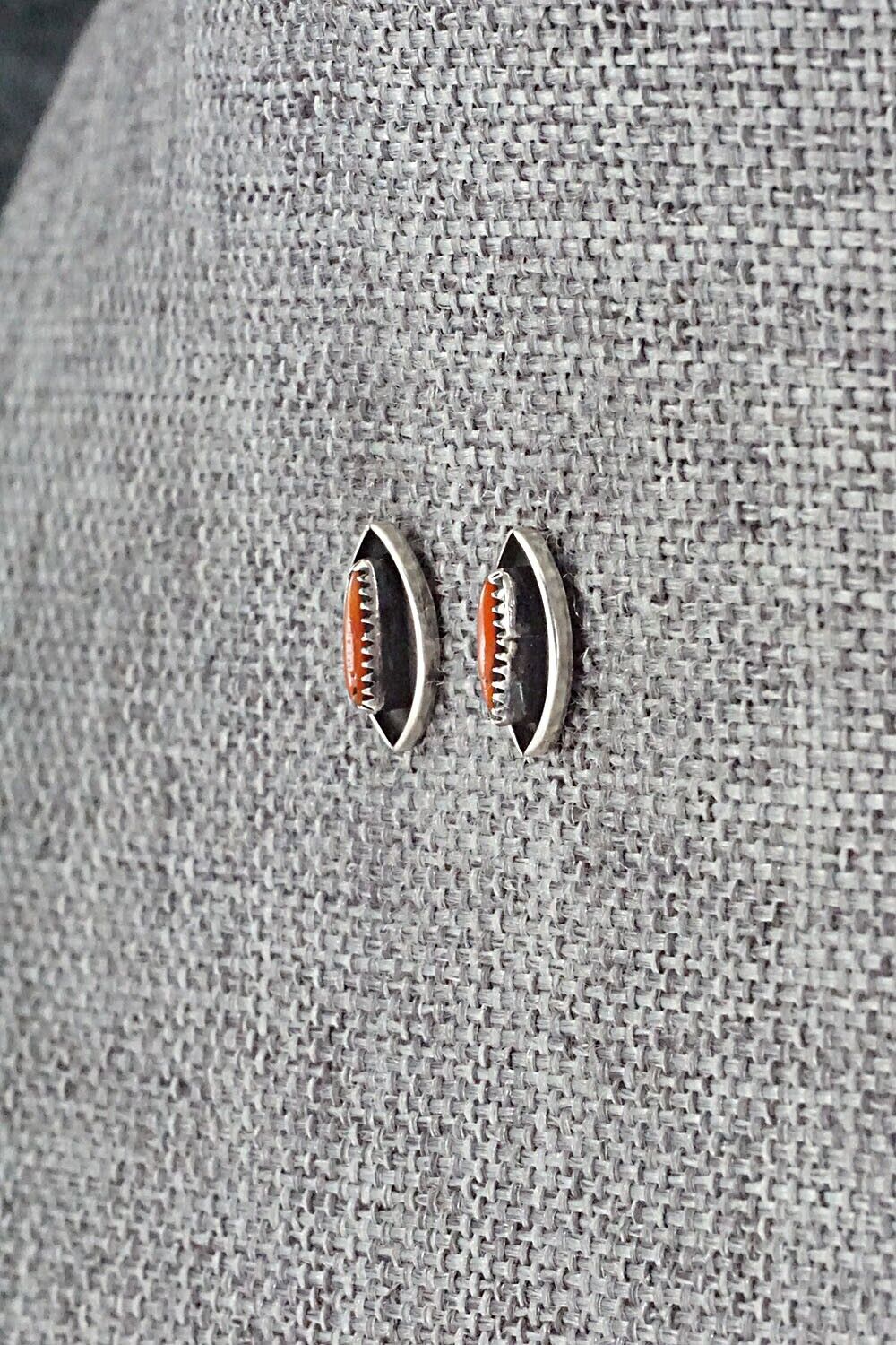 Coral & Sterling Silver Earrings - Fernando Othole