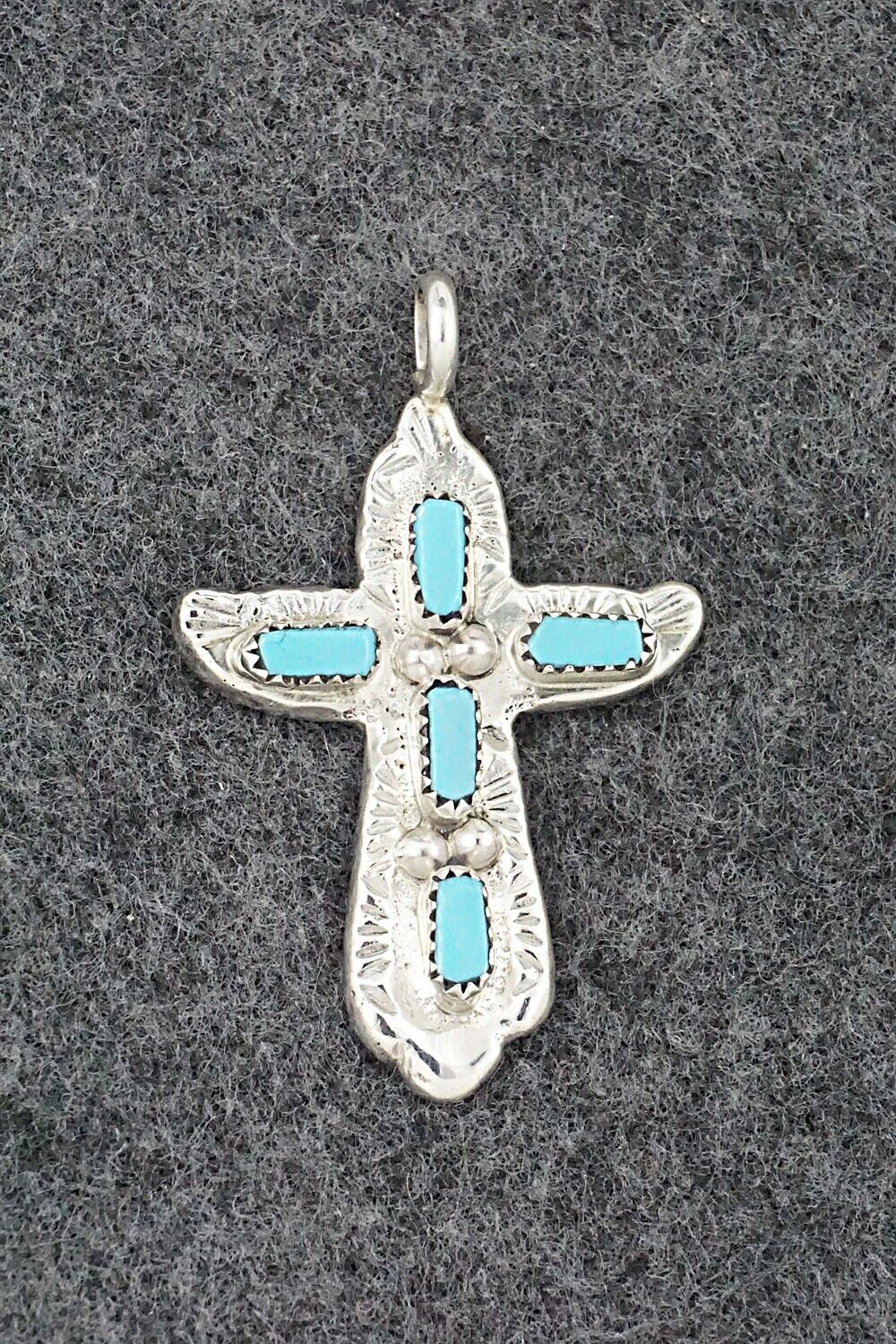 Turquoise & Sterling Silver Pendant - Verona Quam