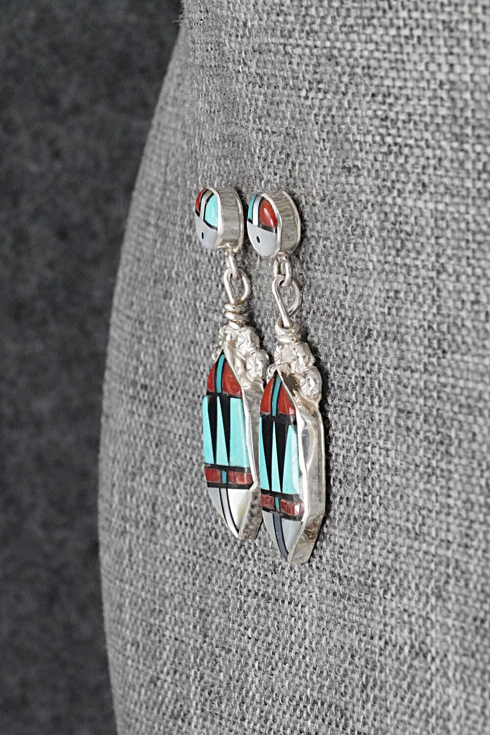 Multi-Stone Inlay & Sterling Silver Earrings - Ola Eriacho