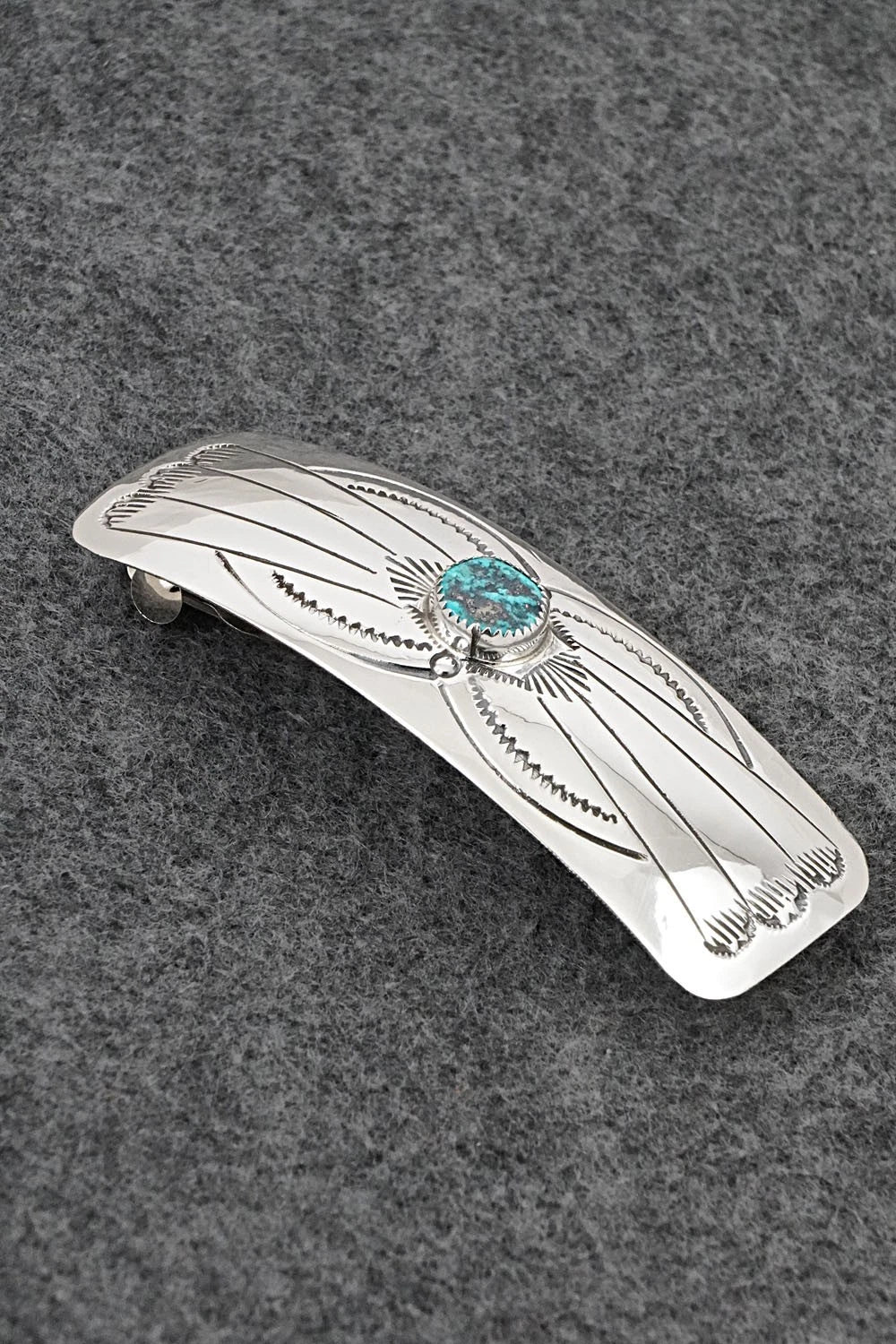 Turquoise & Sterling Silver Hair Barrette - Jolene Begay