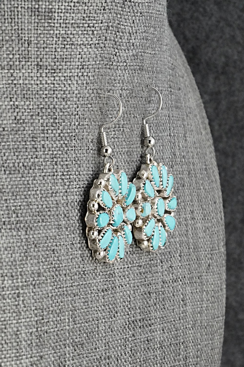 Turquoise & Sterling Silver Earrings - Justina Wilson