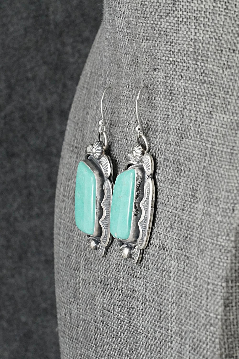 Turquoise & Sterling Silver Earrings - Jackson Hoskie