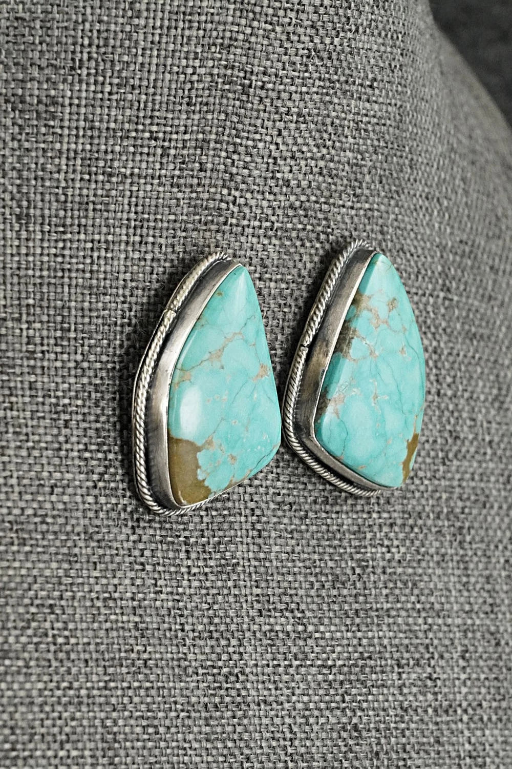 Turquoise & Sterling Silver Necklace and Earrings Set - Paul Livingston