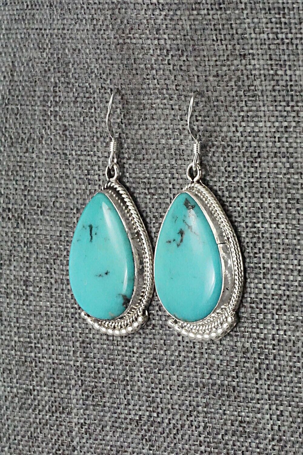 Turquoise & Sterling Silver Earrings - Verley Betone