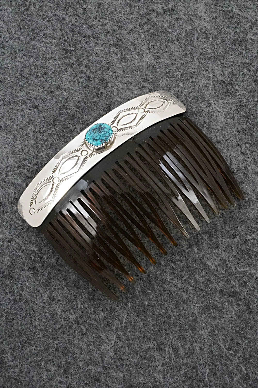 Turquoise & Sterling Silver Hair Combs - Joann Silver