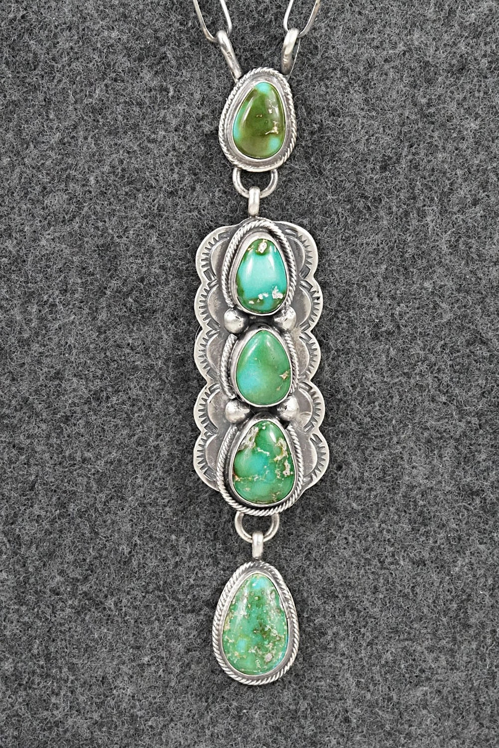 Turquoise & Sterling Silver Necklace - Bobby Johnson
