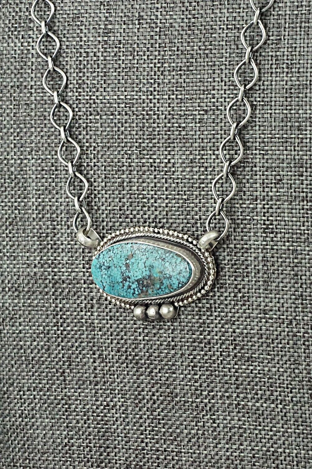 Turquoise & Sterling Silver Necklace - Kathleen Livingston