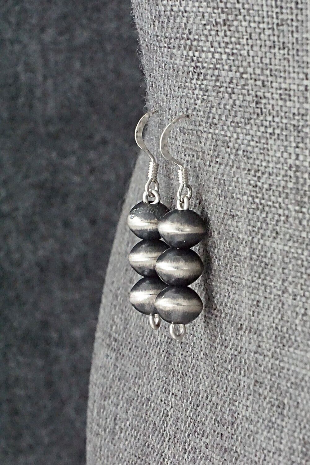 Sterling Silver Navajo Pearl Earrings - Preston Haley
