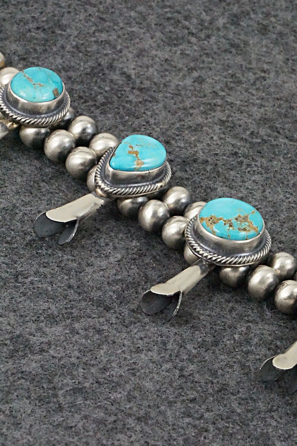 Turquoise & Sterling Silver Squash Blossom Set - Thomas Francisco