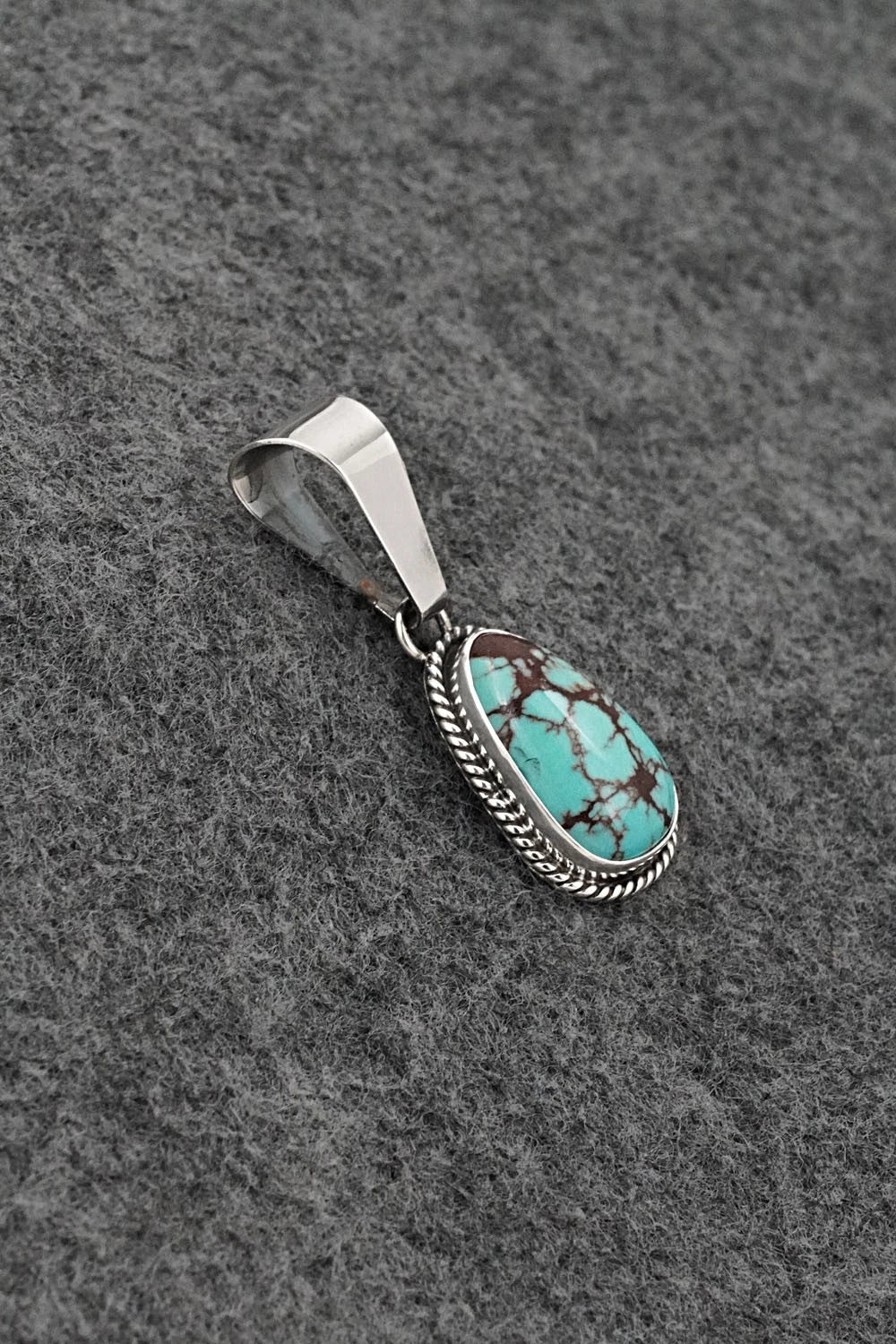 Turquoise & Sterling Silver Pendant - Eugene Gruber