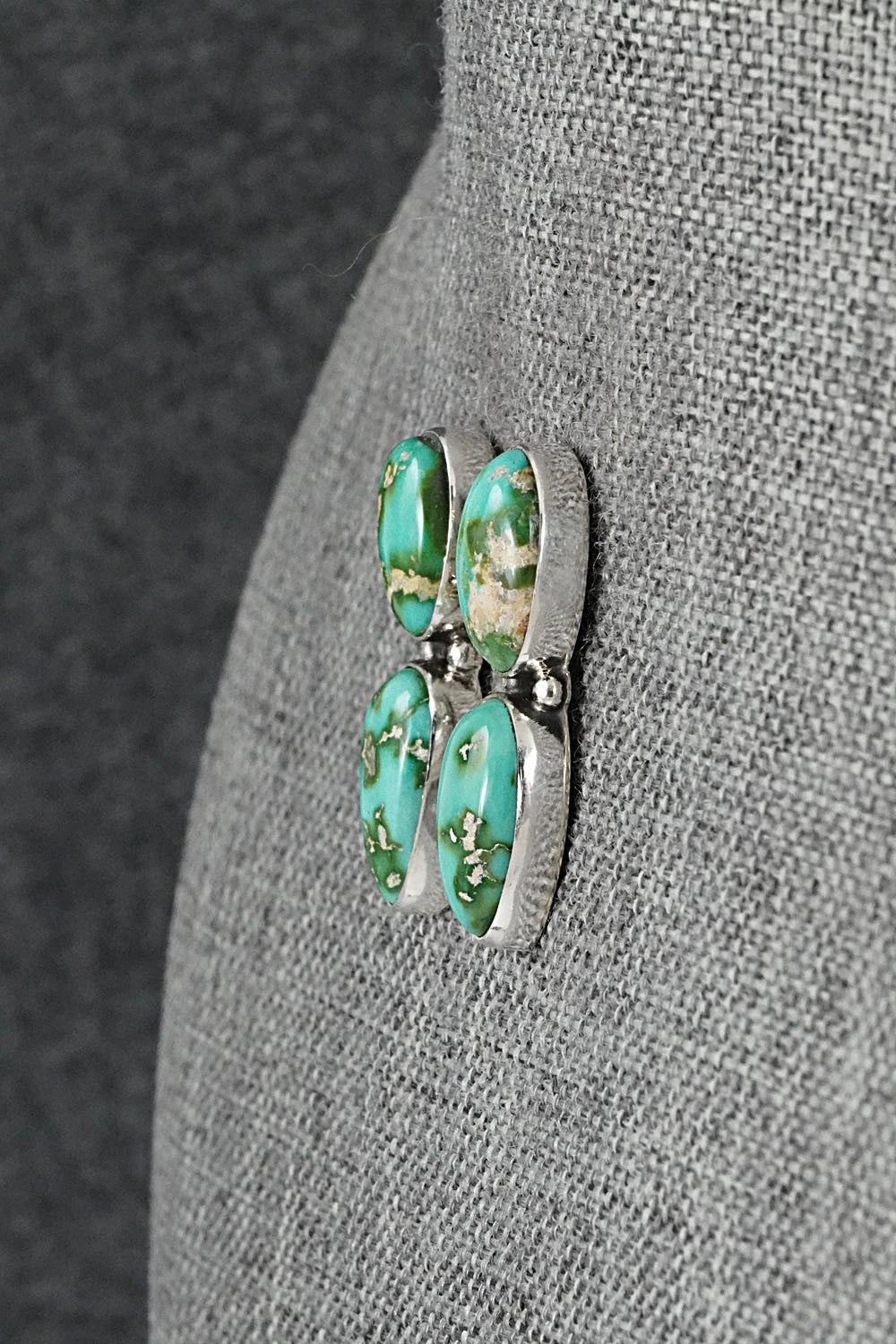 Turquoise & Sterling Silver Earrings - Rena Begay