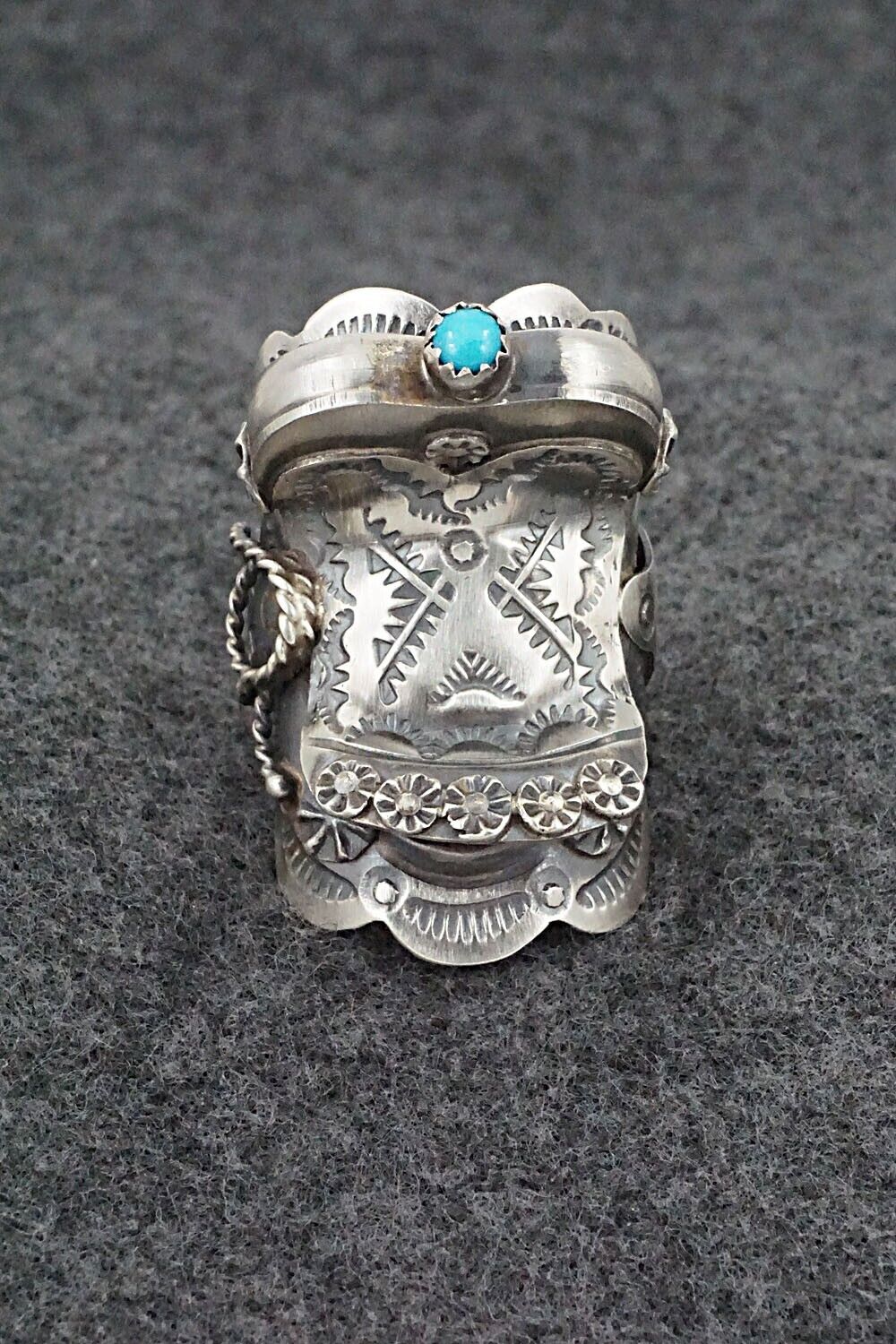 Turquoise & Sterling Silver Ring - Tim Yazzie - Size 9