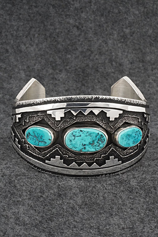 Turquoise & Sterling Silver Vintage Bracelet - Thomas Singer