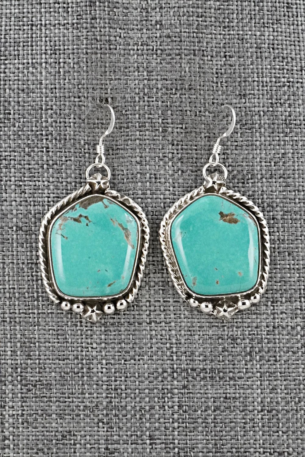 Turquoise & Sterling Silver Earrings - Rena Shelly