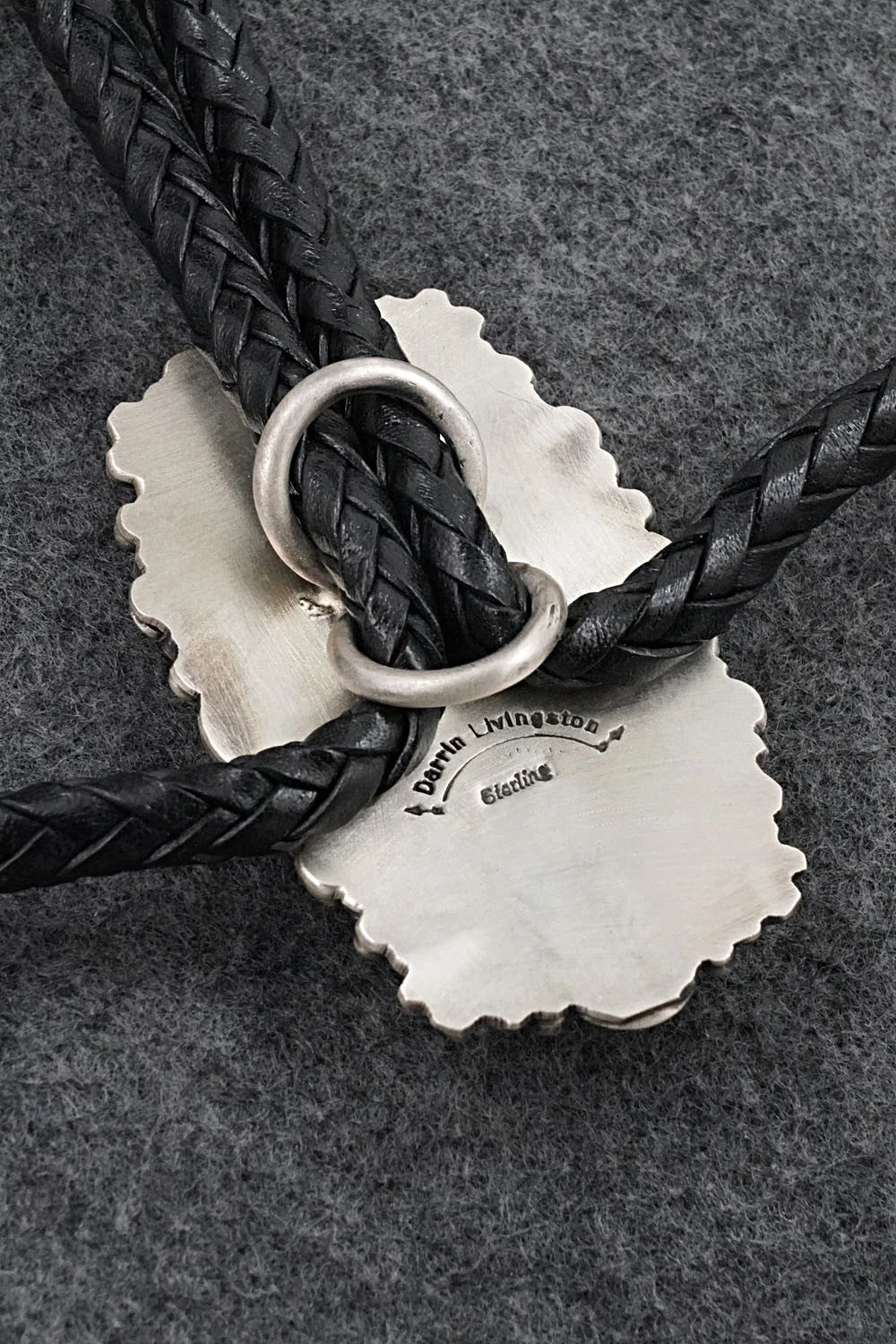 Turquoise & Sterling Silver Bolo Tie - Darrin Livingston