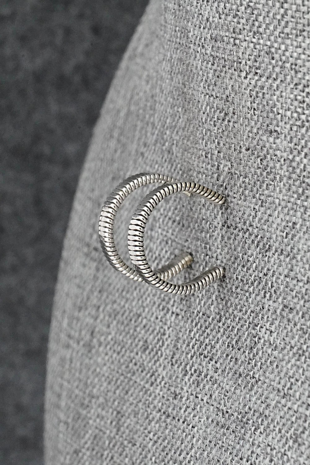 Sterling Silver Hoop Earrings - Elaine Tahe