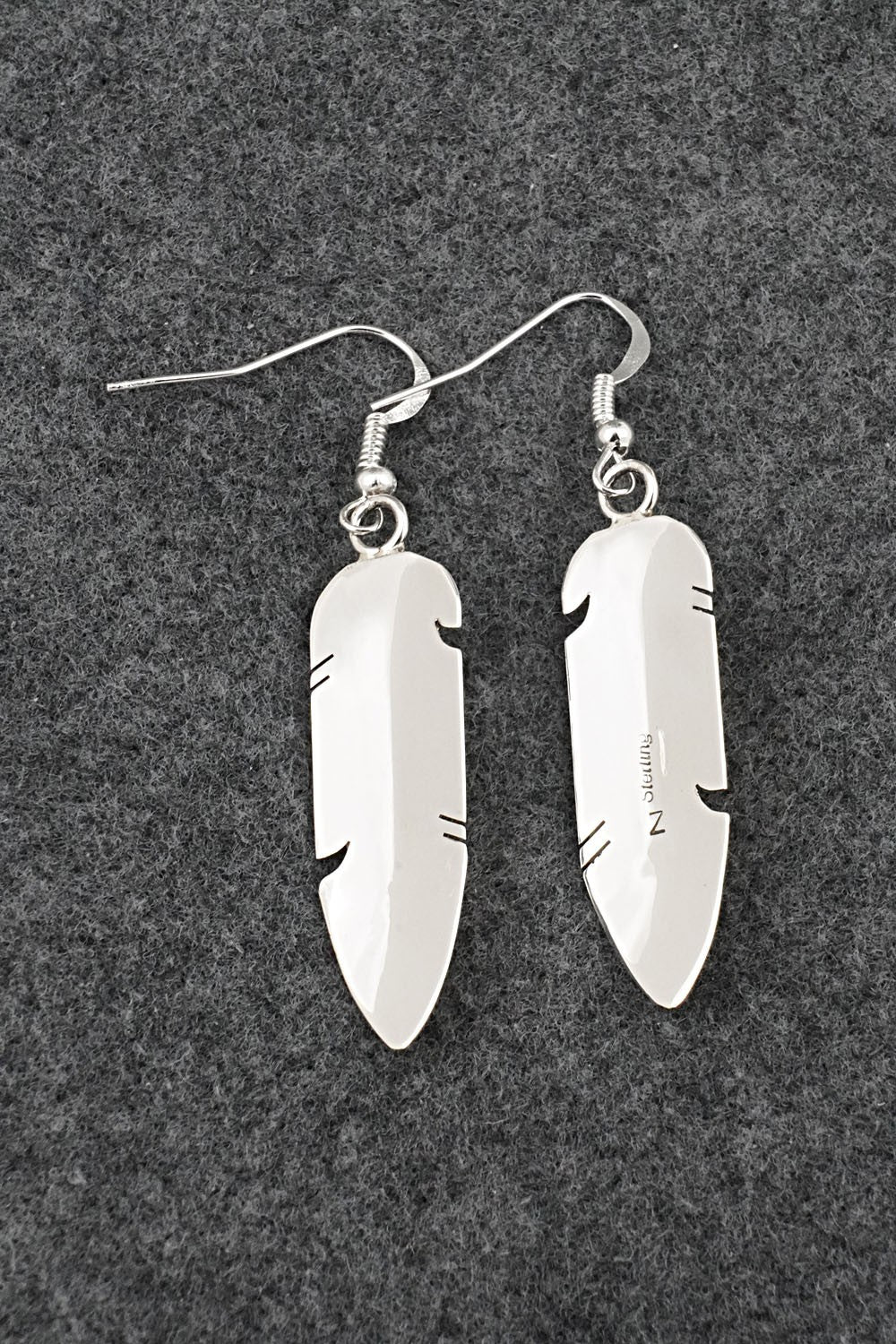 Turquoise, Onyx & Sterling Silver Earrings - Marilyn Yazzie
