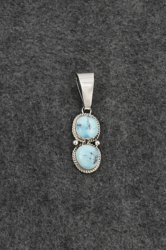 Turquoise & Sterling Silver Pendant - Eugene Gruber
