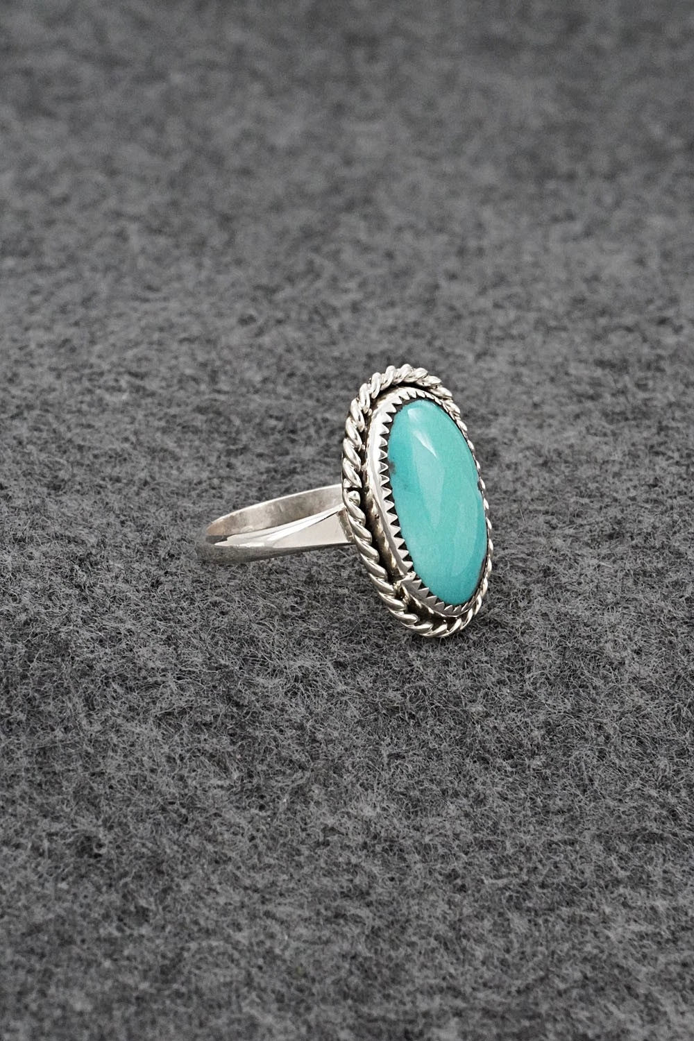 Turquoise & Sterling Silver Ring - Darius Arviso - Size 8.25