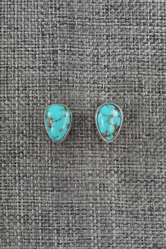 Turquoise & Sterling Silver Earrings - Marco Begaye