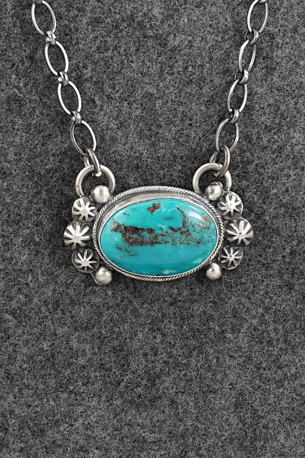 Turquoise & Sterling Silver Necklace - Bobby Johnson