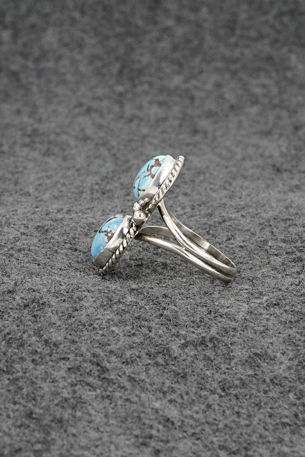 Turquoise & Sterling Silver Ring - Eugene Gruber - Size 7