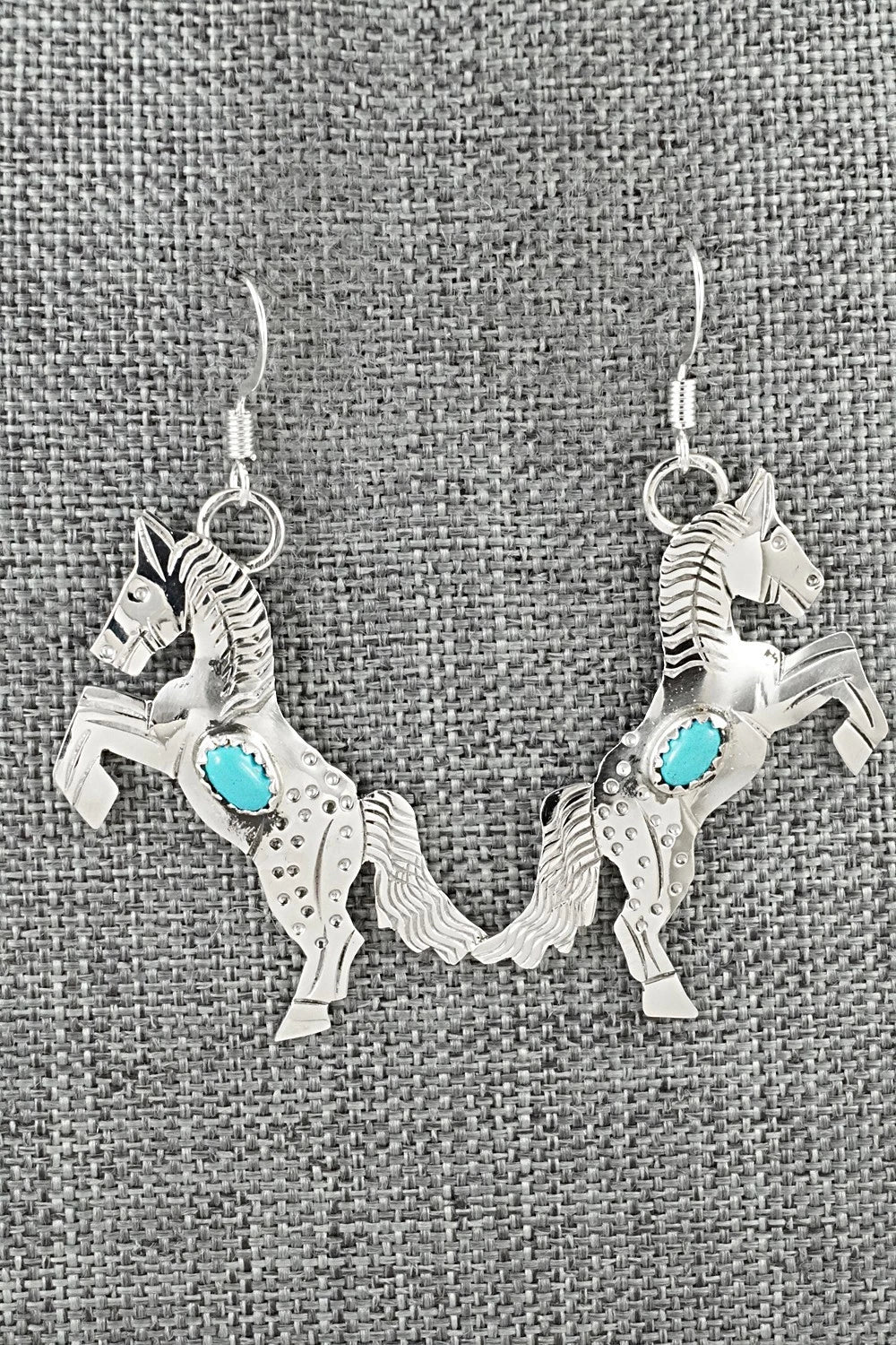 Turquoise & Sterling Silver Earrings - Louise Yazzie