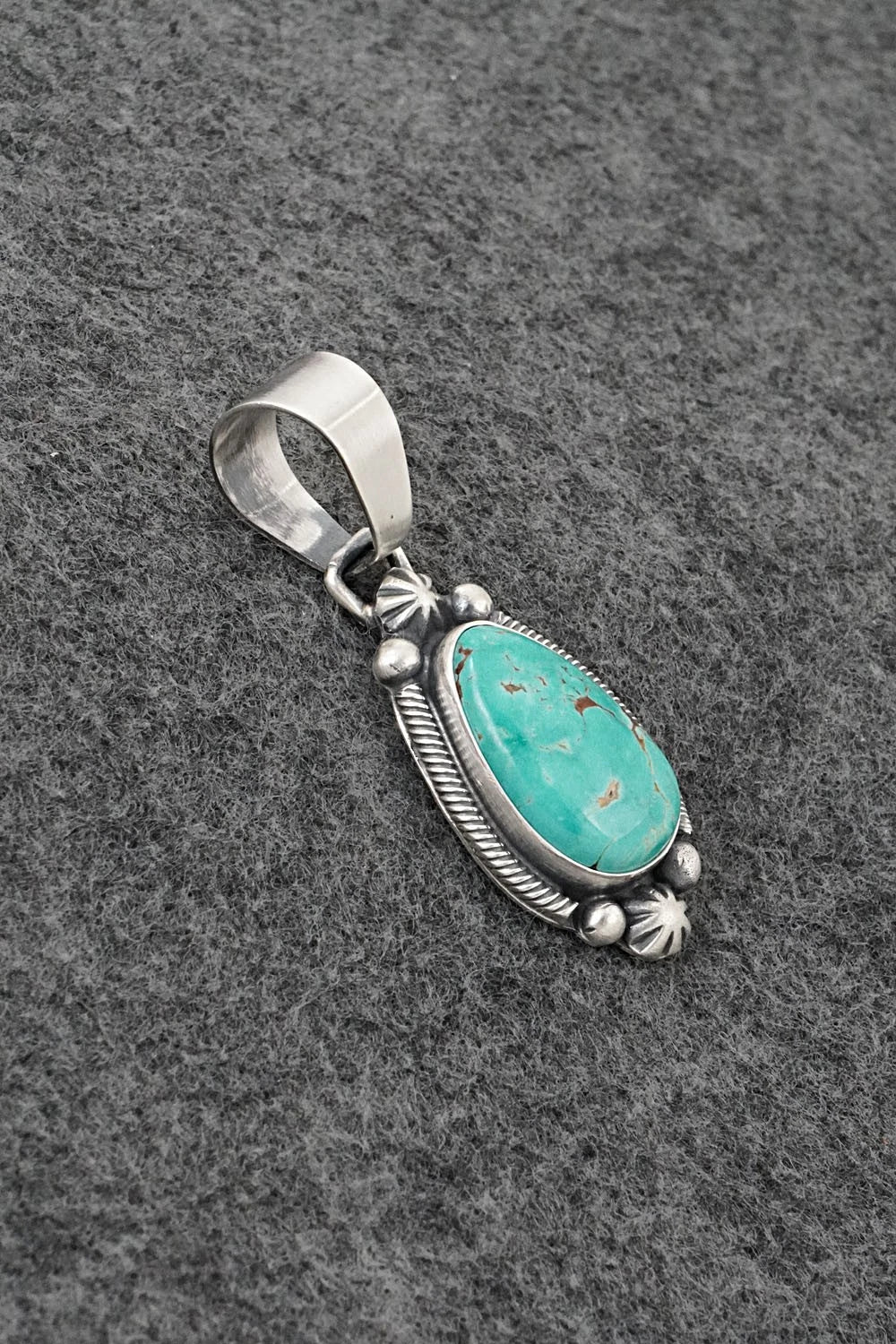 Turquoise & Sterling Silver Pendant - Bobby Johnson