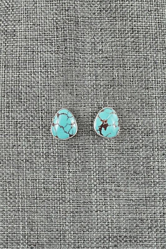 Turquoise & Sterling Silver Earrings - Eugene Gruber