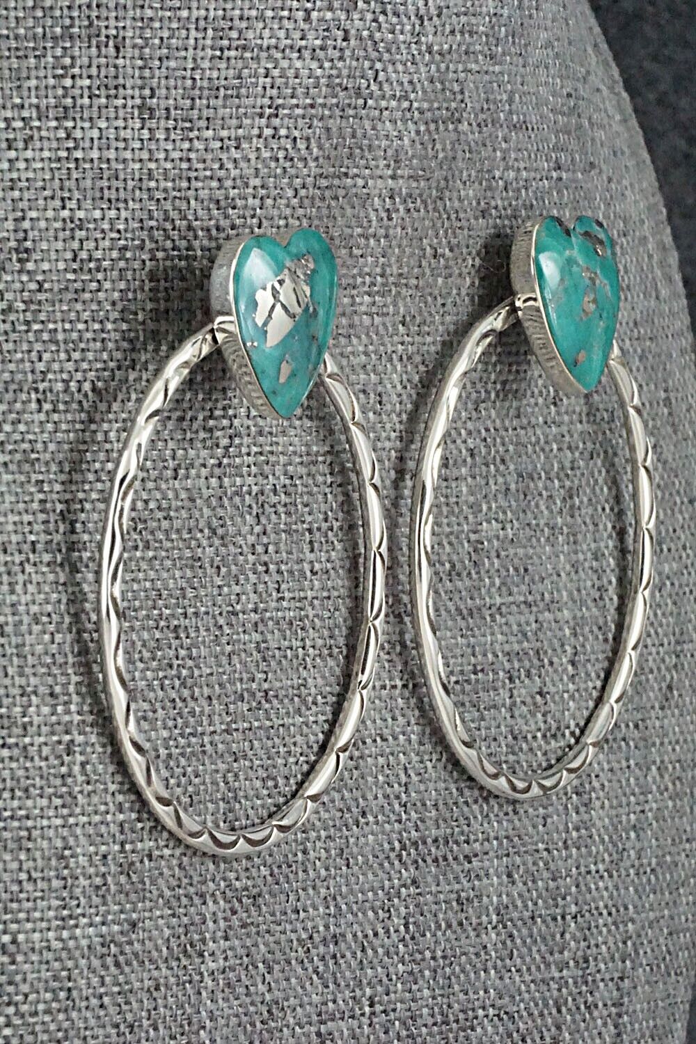 Turquoise & Sterling Silver Earrings - Sarah Yazzie