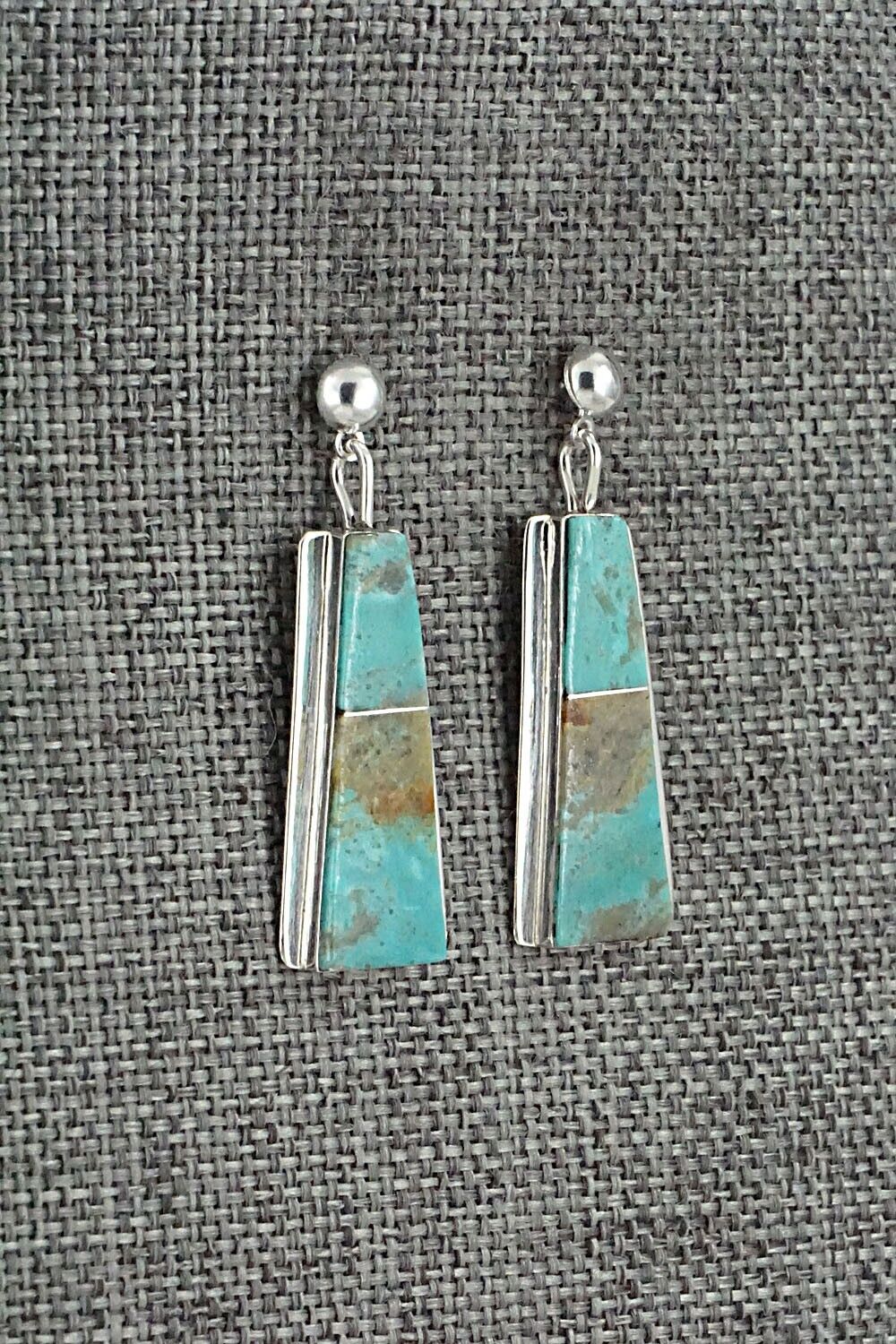 Turquoise & Sterling Silver Earrings - Brenda Pete